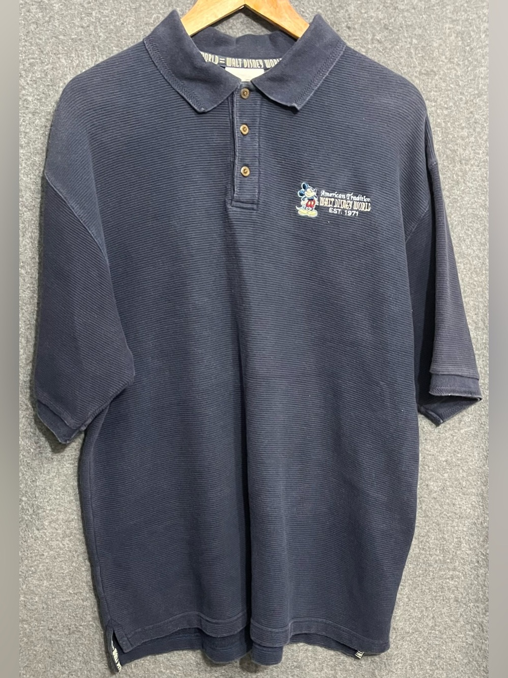 Vintage Walt Disney World Embroidered Polo Shirt Large